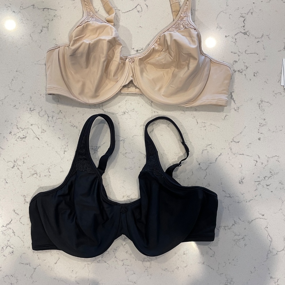 Passion For Comfort Minimizer Underwire Bras  38C - Bundle of 2 Black and Taupe